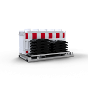 SET | with 10 panel fences | and 11 base plates | on storage and transport traverse | with lamp adapter | with red/white foil, txpe RA1/A | type of barrier NOX white